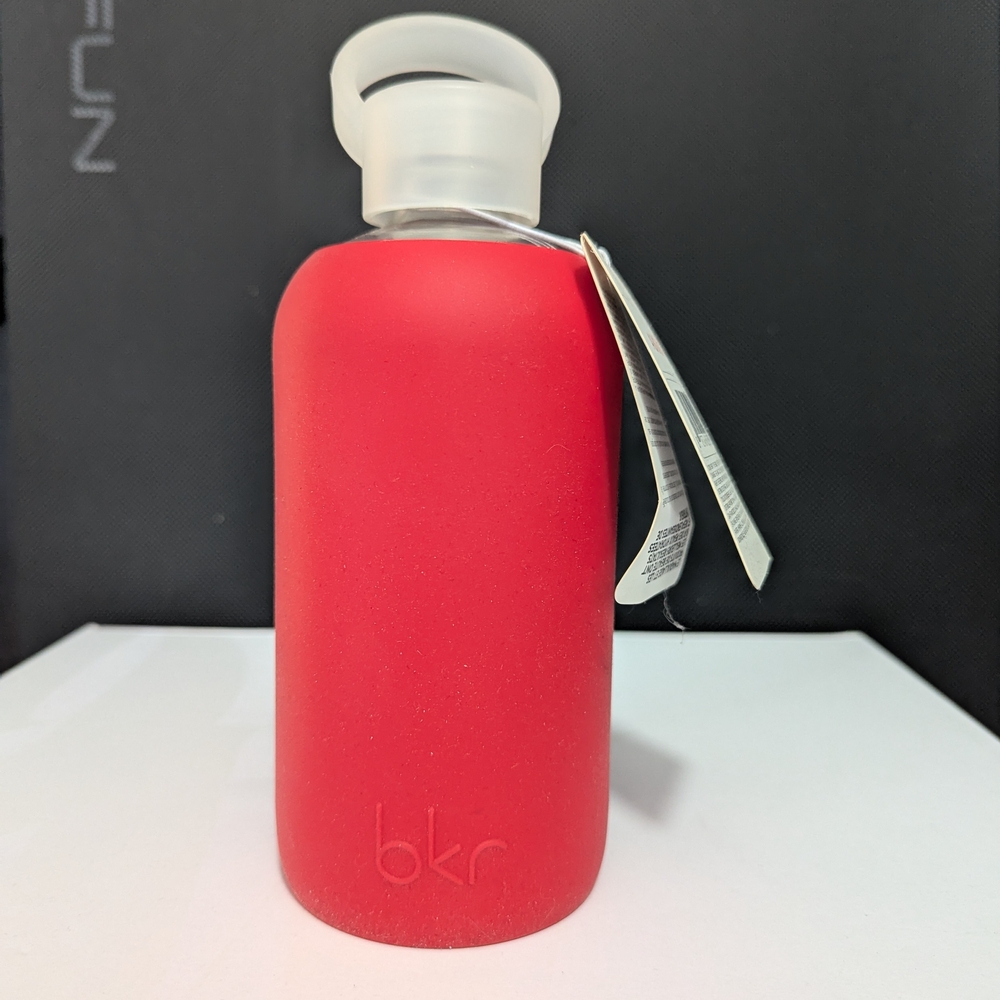 BKR August Red Glass Water Bottle